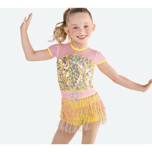 Revolution large child walking on sunshine dance jazz tap costume gymnastic